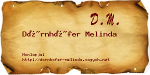 Dörnhöfer Melinda névjegykártya