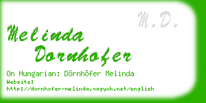 melinda dornhofer business card